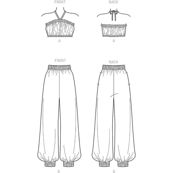 Simplicity Sewing Pattern R11379 Misses Bra Top Wide Leg Pants Mimi G Size 16-24 - Picture 3 of 3